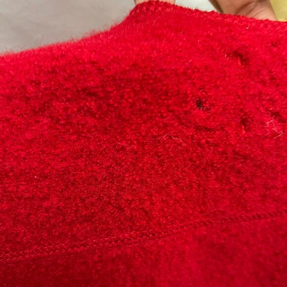 Bernardo Essentials 100% Wool Red Size Large Zipper Vest - Picture 10 of 10